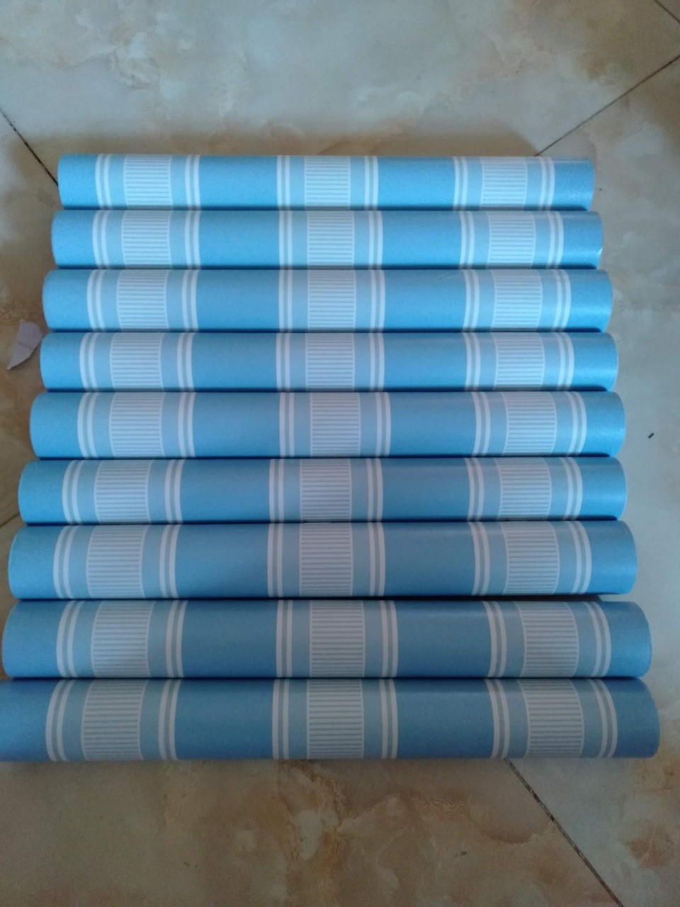 Combo 10M decal giấy dán tường Sọc xanh Dương (10mx0.45m) - decalsusu