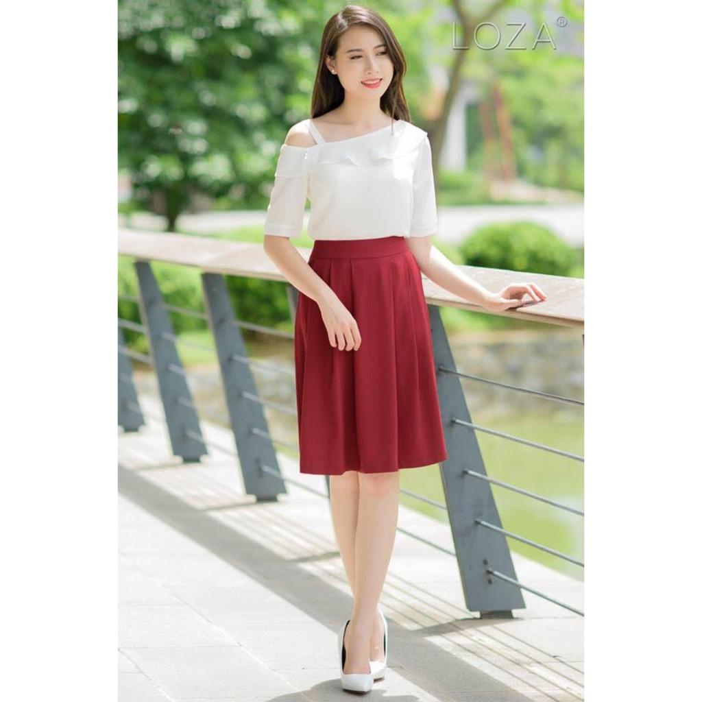 Áo thời trang trẻ tay rớt bèo cổ mới TRẮNG