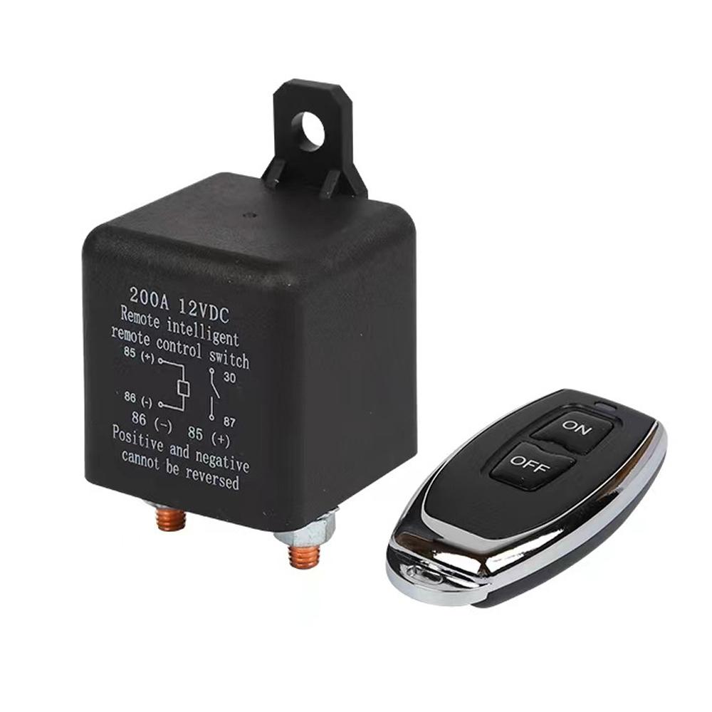 12 V Car Relay 200A Remote Dual Wireless Remote Disconnect Switch Copper Coil Battery Isolator