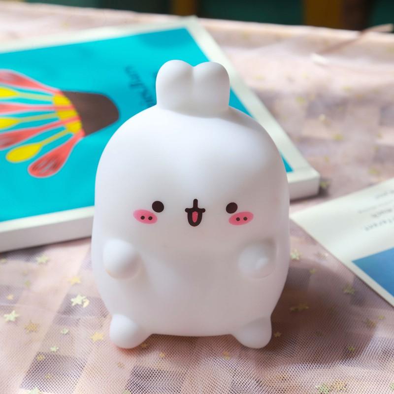 Đèn ngủ silicon chuột Molang siêu cute - Tặng kèm pin
