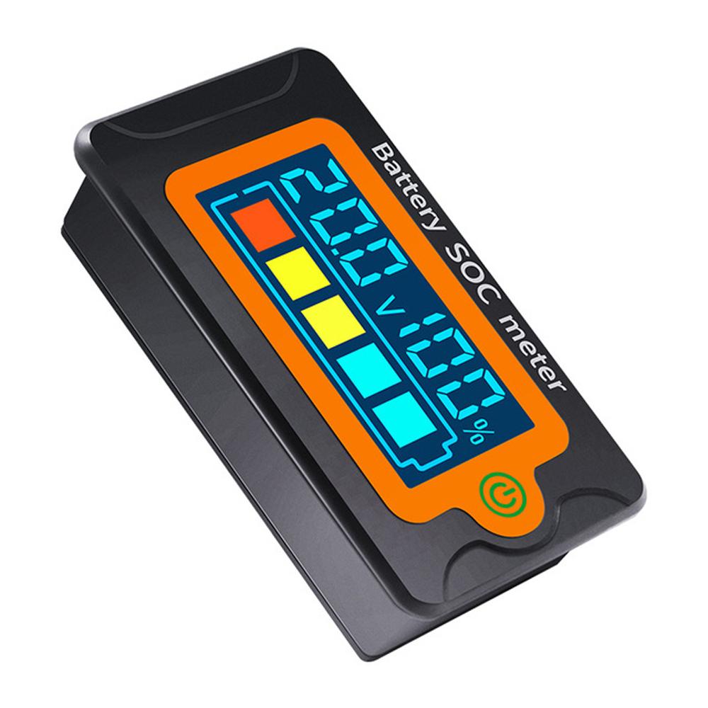Waterproof Battery SOC Power Meter Capacity Indicator 8-100V Direct Current Voltmeter 12.0V 24V 36V 48V 60V 72V Lithium Iron Phosphate Battery Ternary Lithium Polymer Battery Tester