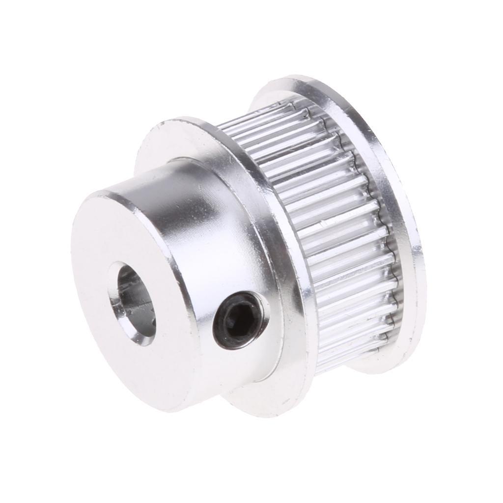 Aluminum Alloy 3D Printer GT2 30 Teeth Timing Belt Pulley 5mm Bore for X Axis & Y Axis Drive~ 2PCS
