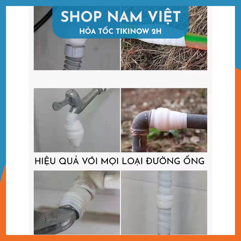 Băng Keo Vá Ống Nước Silicon Chịu Nhiệt Nóng Lạnh, Chống Thấm Nước