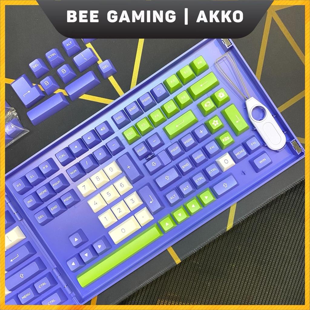 Bộ keycap chính hãng AKKO - Very Peri (PBT Double Shot / ASA Profile / 197 nút)