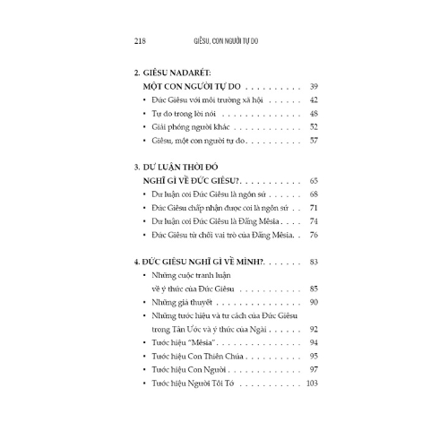 GIÊSU, CON NGƯỜI TỰ DO - Phác Thảo Một Kitô Học