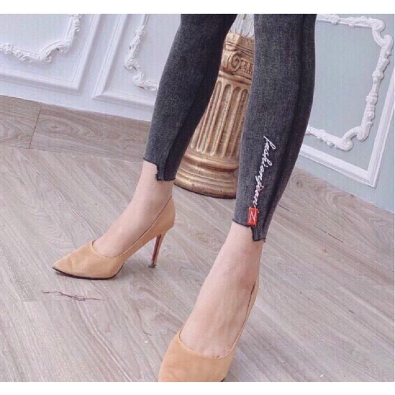 Quần Bò Nữ Kaki Thun Giả Jean Co Dãn Mạnh, Mặc Thoải Mái - BT Fashion