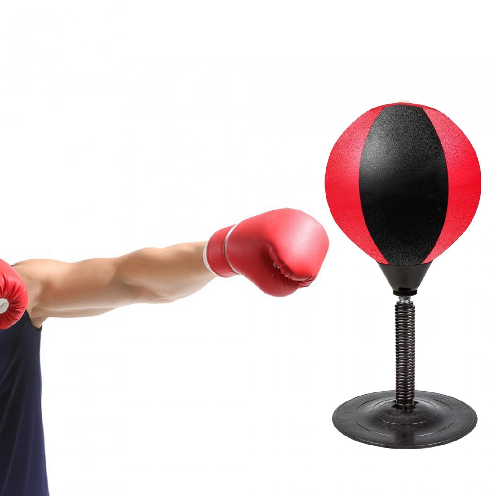 Desktop Punch Bag,Speed Punching Ball with Pump Adult Sport Boxing Training Desktop Punch Free Standing Boxing Suction Base Spring