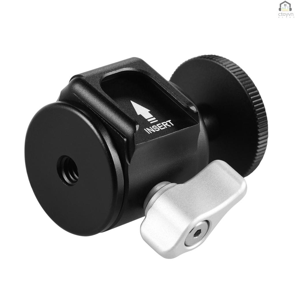 Đầu bi hợp kim nhôm CNC 5KG kèm ốc vít 1/4inch thông dụng cho máy ảnh DSLR SLR