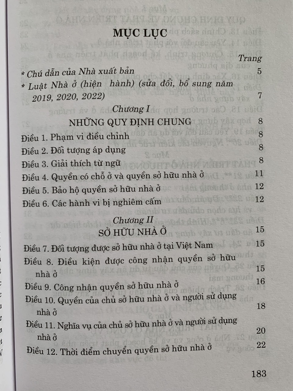 Luật Nhà Ở ( Hiện Hành ) ( Sửa Đổi, Bổ Sung Năm 2019, 2020, 2022 )