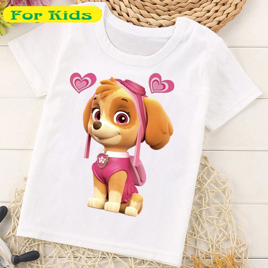 Áo thun đội chó cứu hộ Paw Patrol tay ngắn cho bé trai bé gái