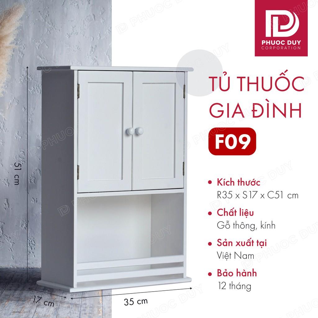 Tủ thuốc - Tủ y tế gia đình gỗ tự nhiên F09