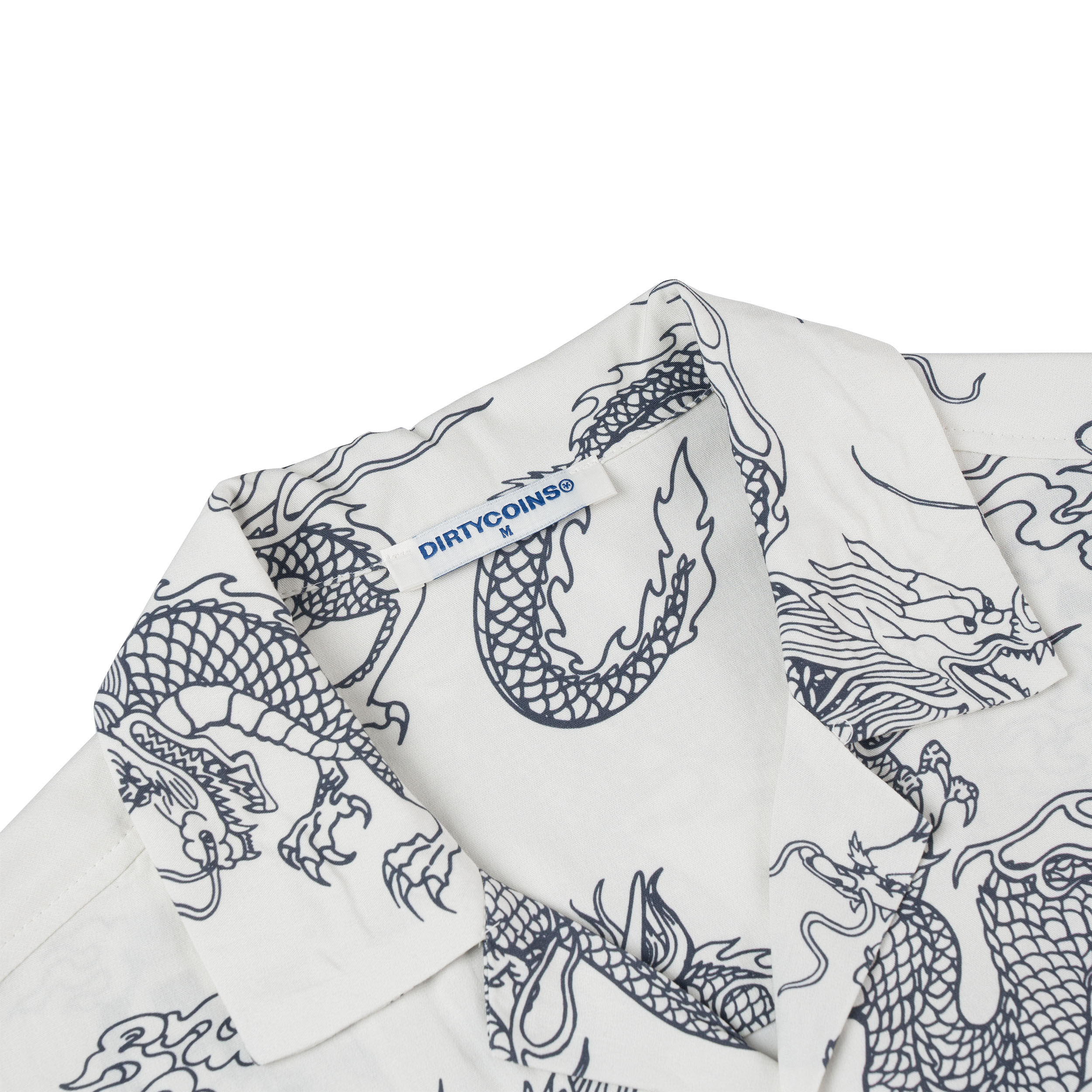 Áo Sơ Mi DirtyCoins Dragon All Print Shirt - Cream