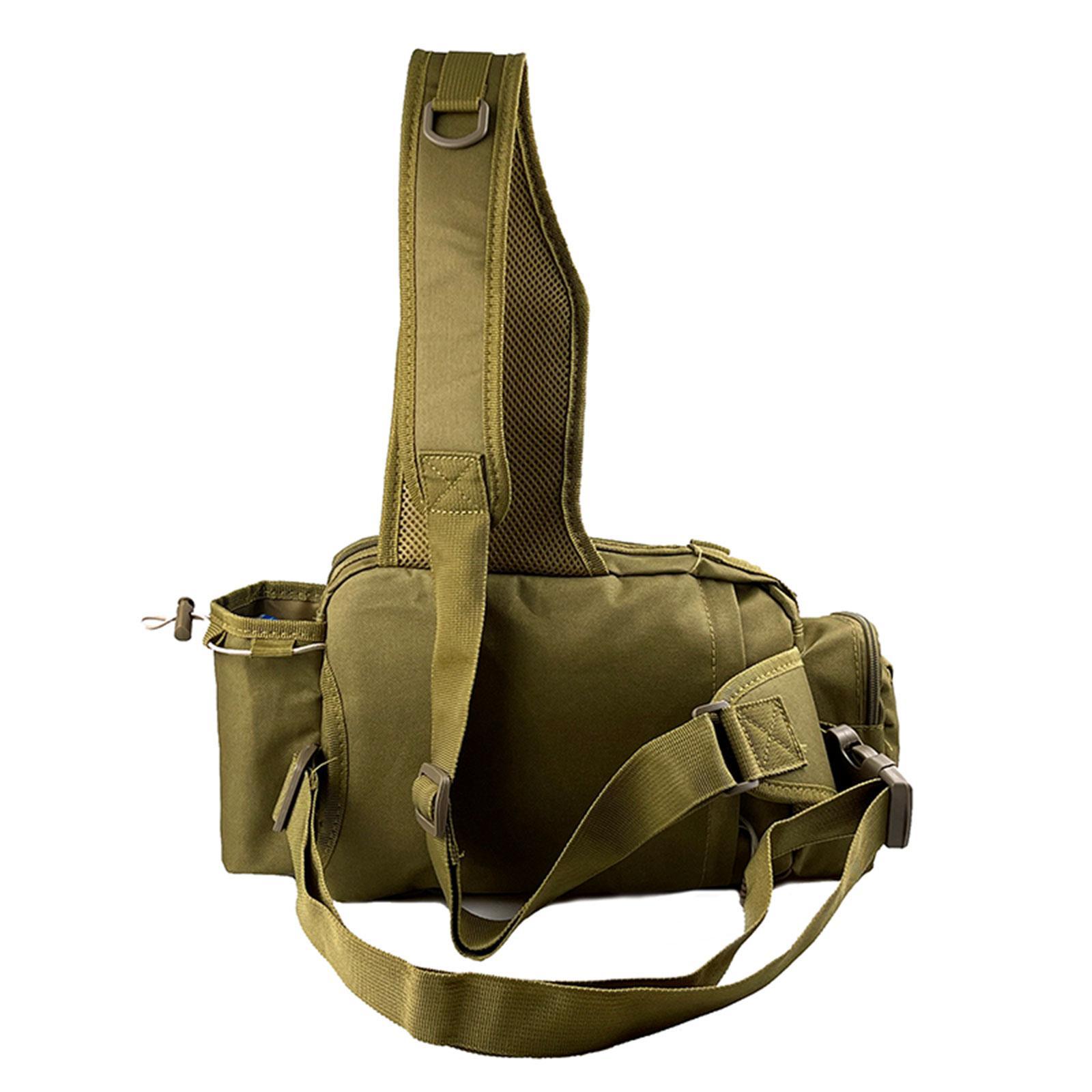 Fishing Tackle Storage Bag Rod Holder Fishing Bag for Outdoor Hiking Hunting