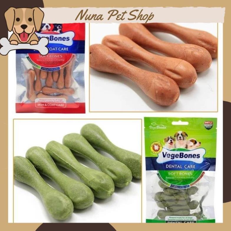 Xương gặm làm sạch răng, mượt lông, bổ sung canxi cho chó Vegebones (Gói 60g)