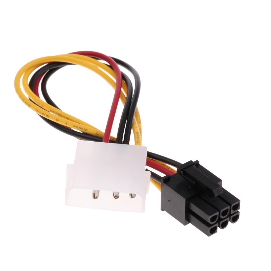 4-pin to 6-pin PCIE Y Splitter Sleeved Extension Power Cable Modding Cord