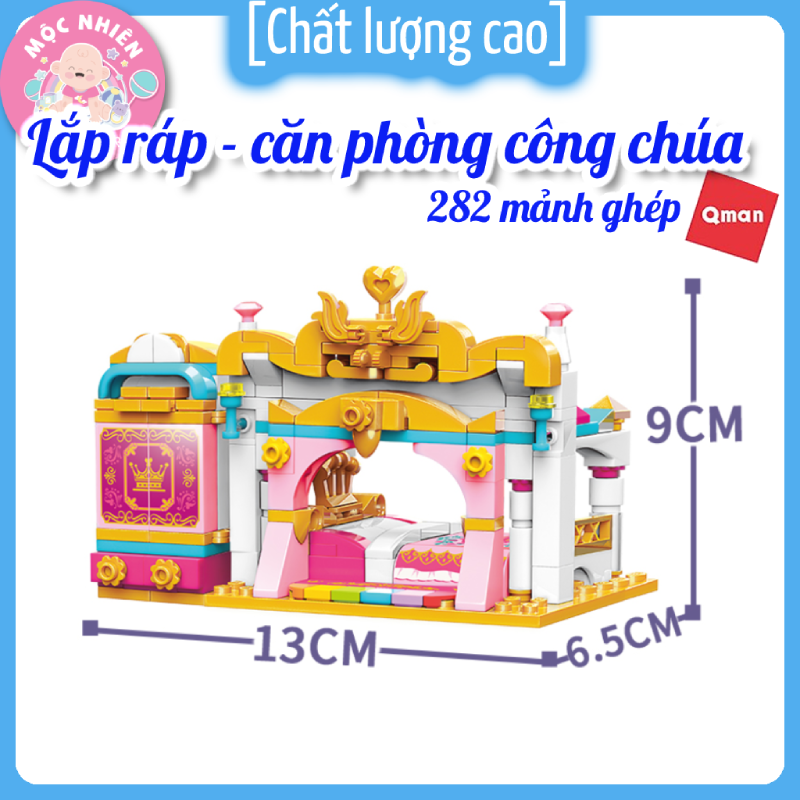 Đồ chơi lắp ráp, xếp hình Qman 32012: Căn phòng công chúa - 282 mảnh ghép