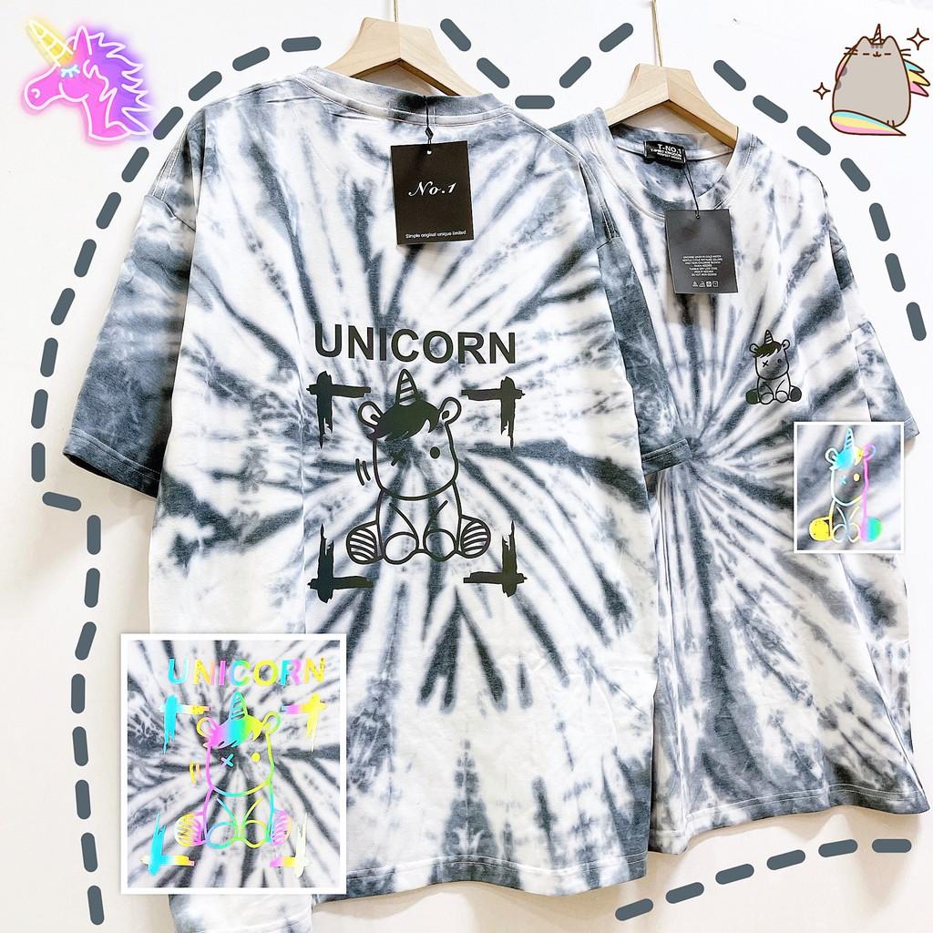 Áo loang tie dye unisex form rộng Tie Boutique nhiều hình - xoáy đen