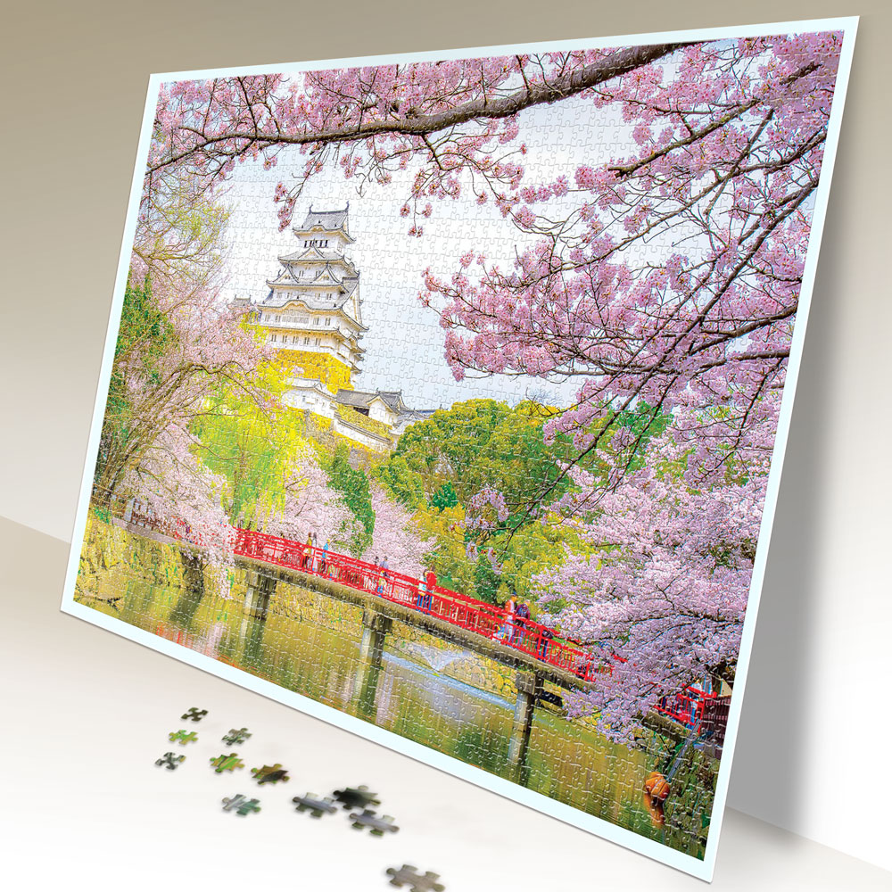Tranh xếp Hình Tia Sáng    Lâu đài Himeji - Nhật Bản (2035 Mảnh Ghép)