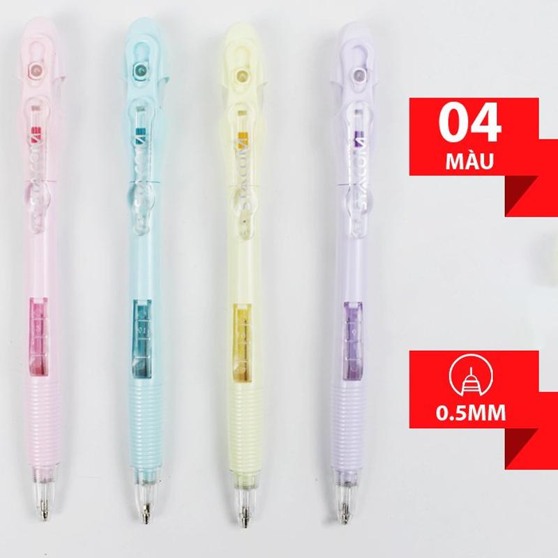 Vỉ 3 + 1 Bút Chì Bấm Pastel Có Tẩy 0.5 mm - Stacom VMP5015