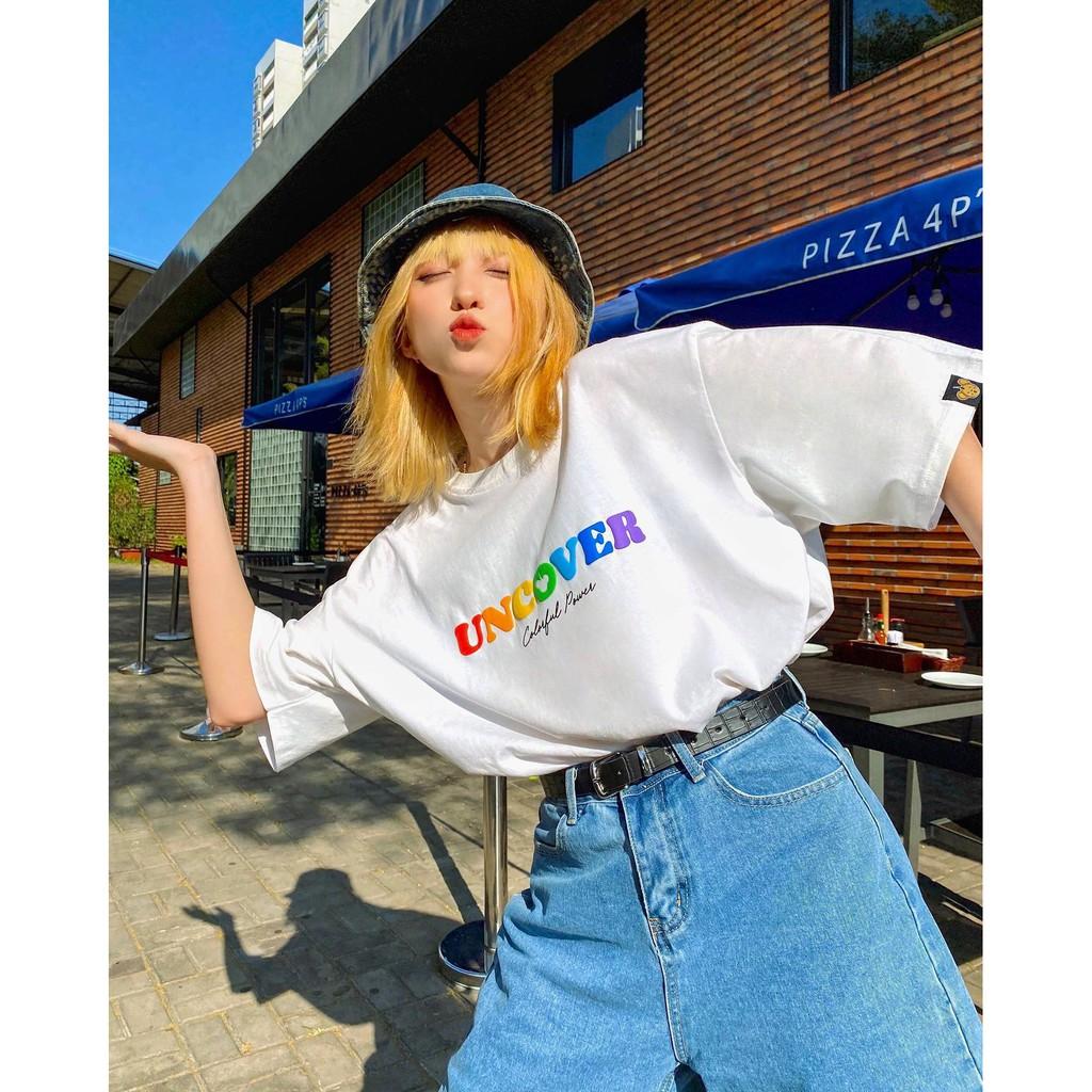 Áo Thun Uncover Basic COLORFUL POWER TEE full tag - GIN STORE
