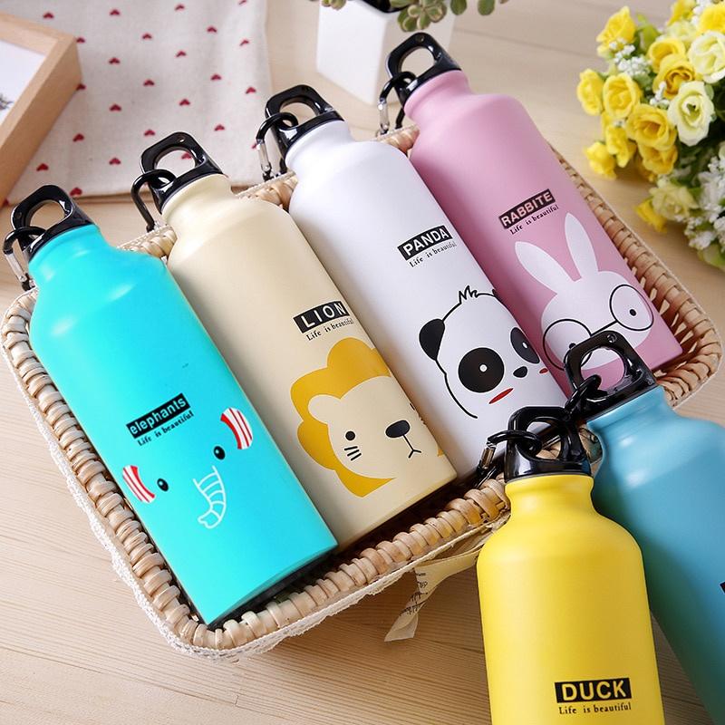 500ml Lovely Travel Coffee Mug Thermos Tumbler Cups Vacuum Flask Thermo Water Bottle Tea Mug Sports Drinkware Accessories
