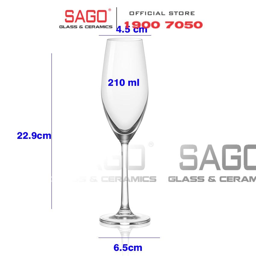 Ly Thủy Tinh Ocean Santé Flute champagne 210ml | 1026F07 , Nhập Khẩu Thái Lan