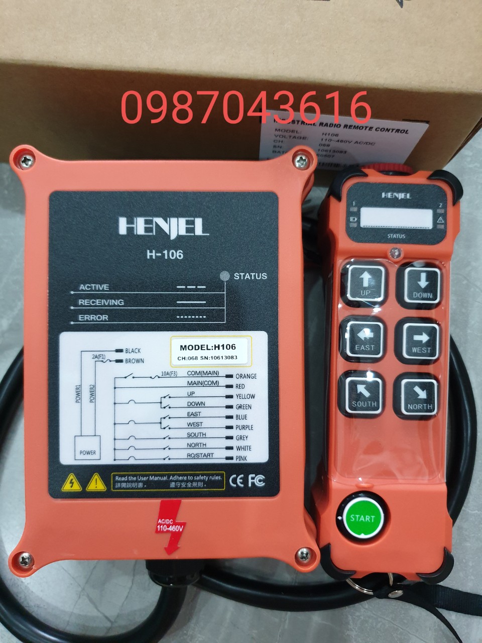 Điều khiển cẩu trục từ xa Henjel H106