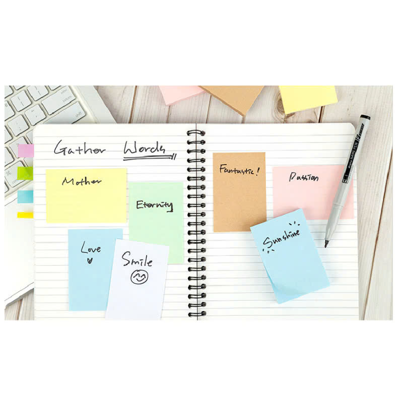 Giấy Dán Ghi Chú Giấy Note Nhiều Màu Sắc Cao Cấp 76x76mm Hàn Quốc