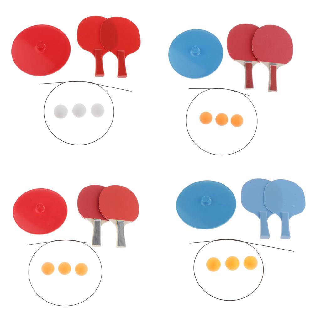 Table Tennis Trainer  Pong Balls Paddles for Training Practice - Easy to Assemble