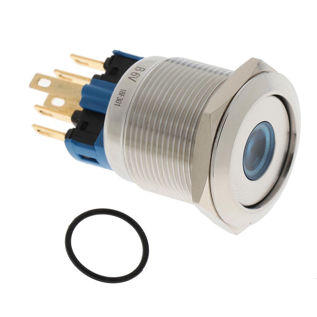 1 Pcs 22mm Led Light Push Button Switch Waterproof Push Button 6V