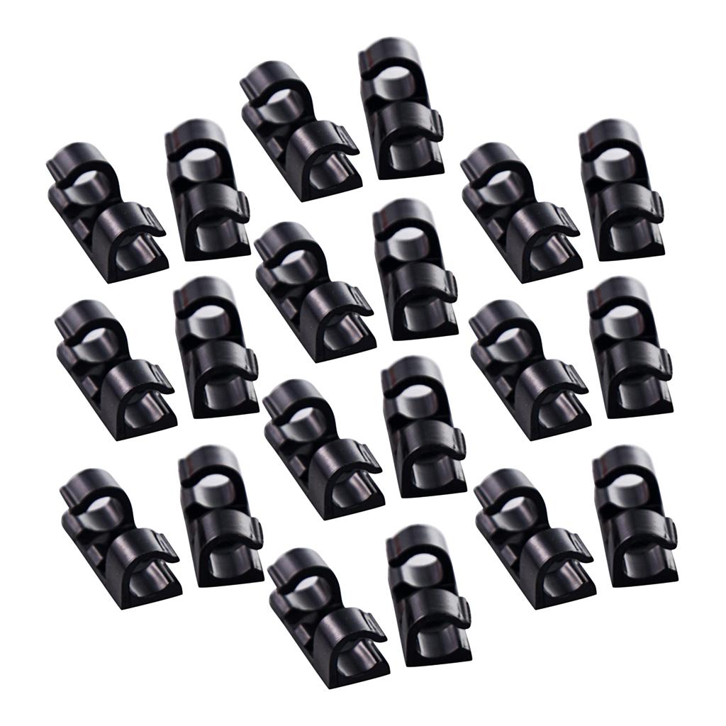 Mount Clip Wire Electrical Cable Clamp Holders Plastic Self-Adhesive 20pcs