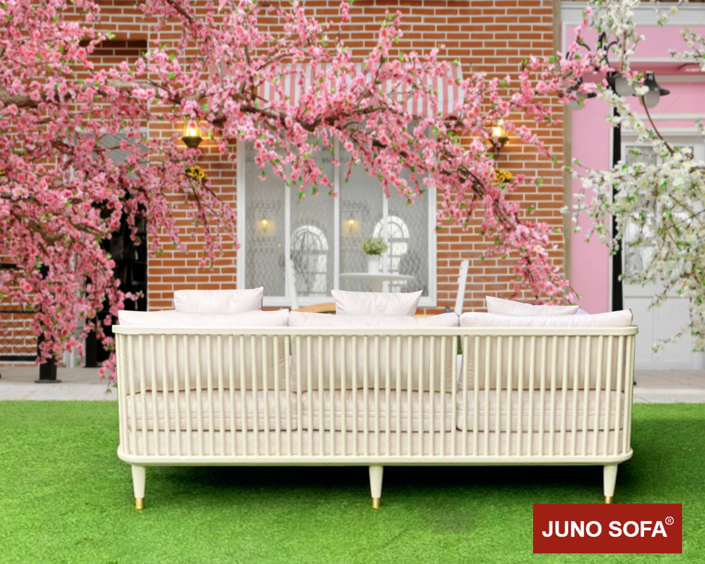 Sofa băng Bắc Âu Juno Sofa dài 2m tặng đủ gối