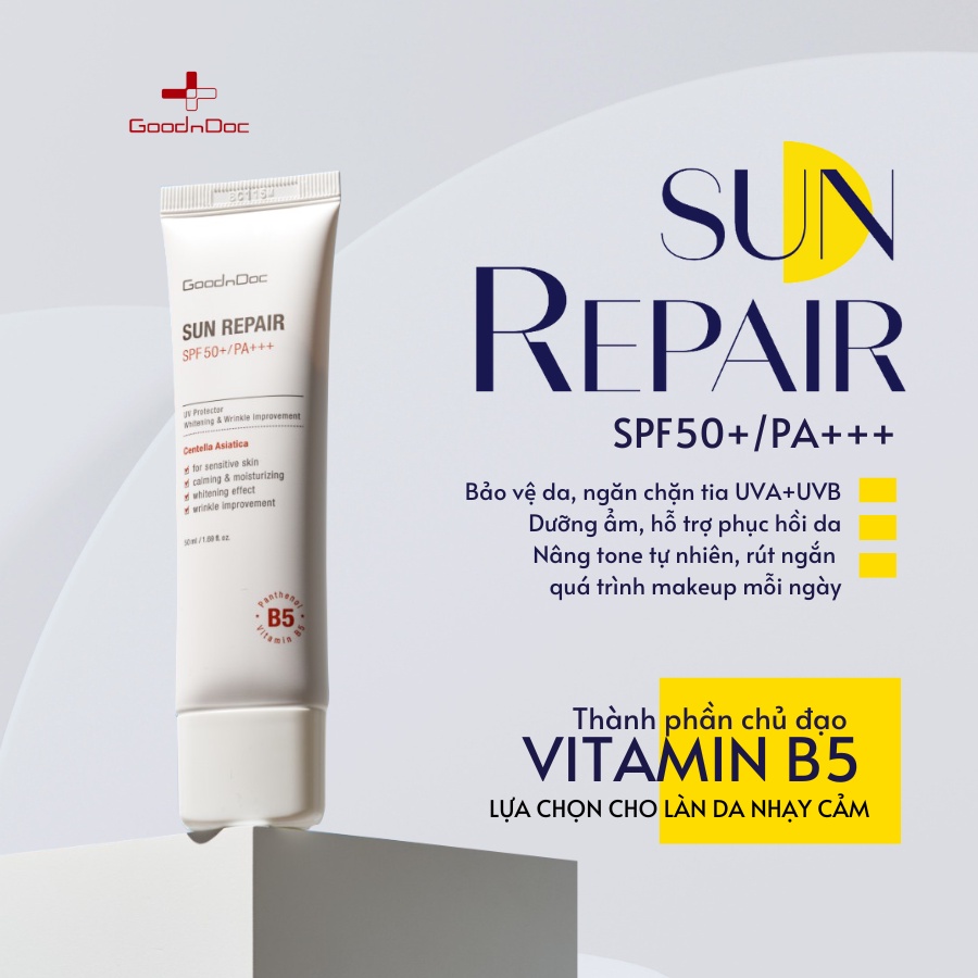 Kem Chống Nắng GoodnDoc Sun Repair SPF50+/PA+++ 50ml