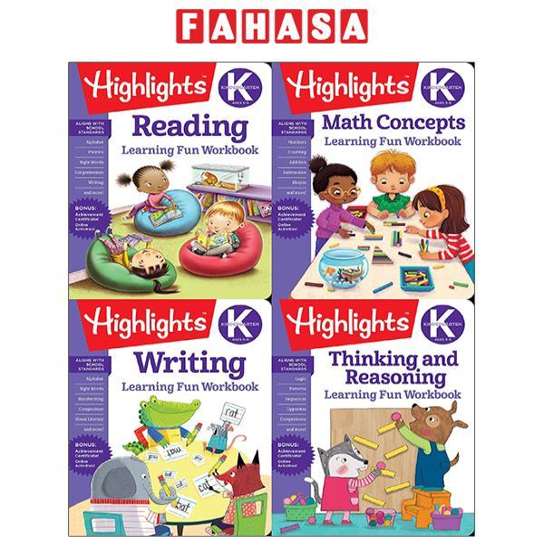 Highlights Kindergarten Learning Workbook Pack: Reading; Math Concepts; Writing; Thinking And Reasoning
