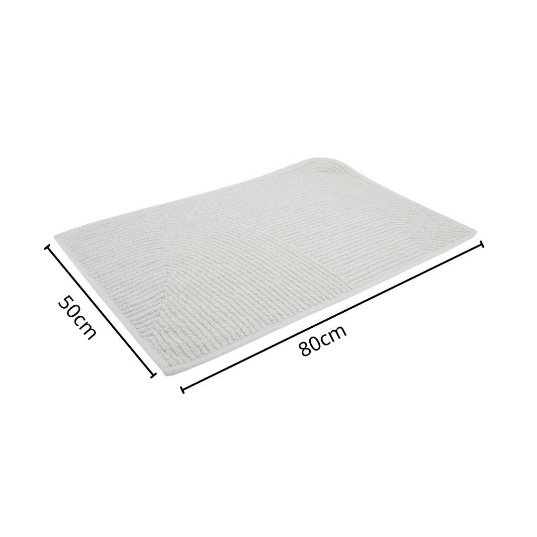 Thảm lau chân Elise 50x80 cm 100% cotton | Index Living Mall | Nhập khẩu Thái Lan