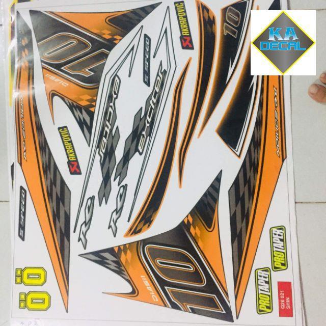 Tem rời exciter số 10 cam đen ko bay màu