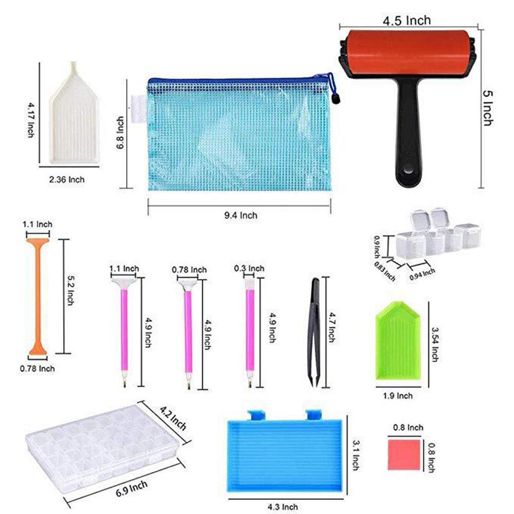 22x 5D Tool Embroidery Kit Roller DIY Art Painting Accessories