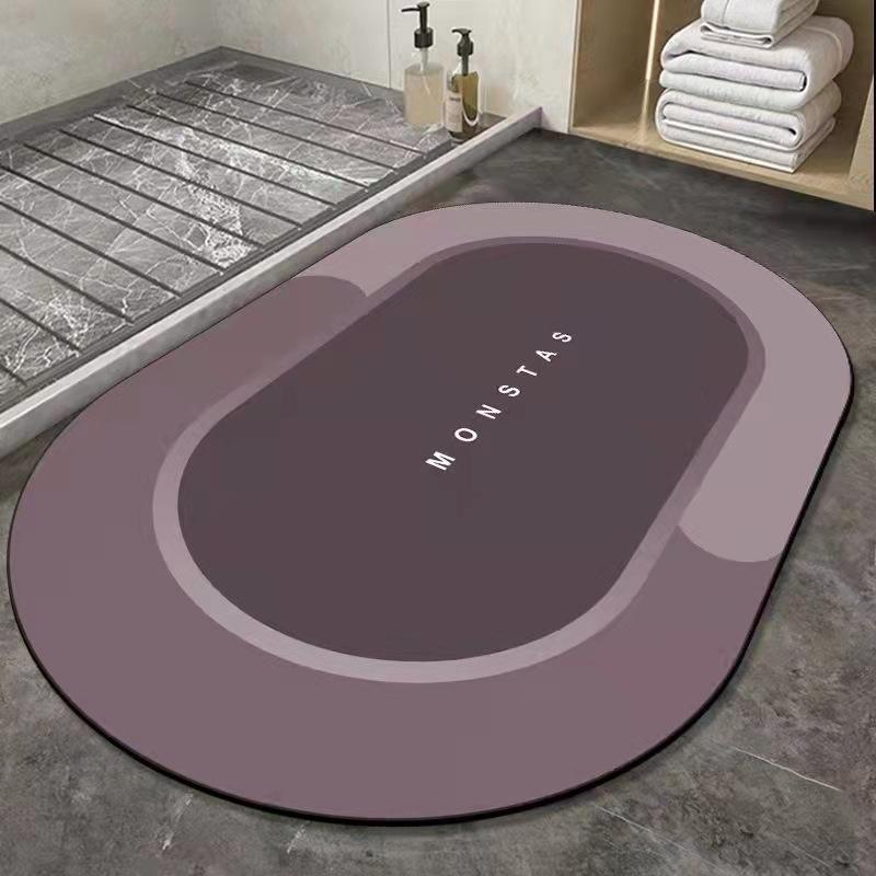 40 x 60cm thảm phòng tắm thảm siêu hấp thụ cao su khô hẻo lánh vết bẩn chống vết bẩn thảm phòng tắm （màu hồng）