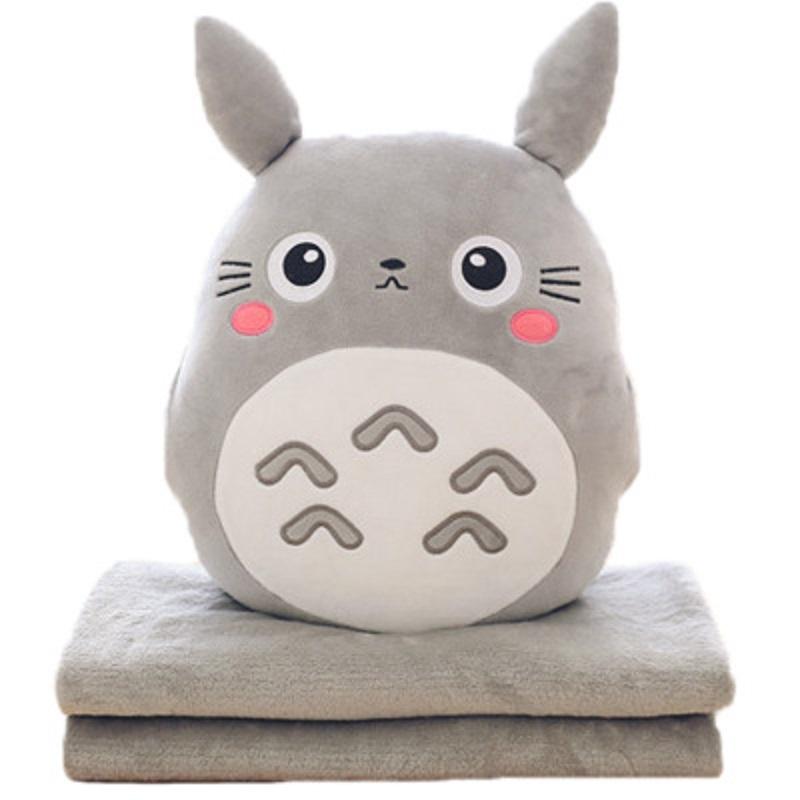 Totoro Gối Nhung Đa Chức Năng 3 Trong 1 Ném Gối Totoro Tay Ấm Áp Vỏ Gối Cho Bé Trẻ Em Chăn Nhồi Bông Anime Hình đồ Chơi