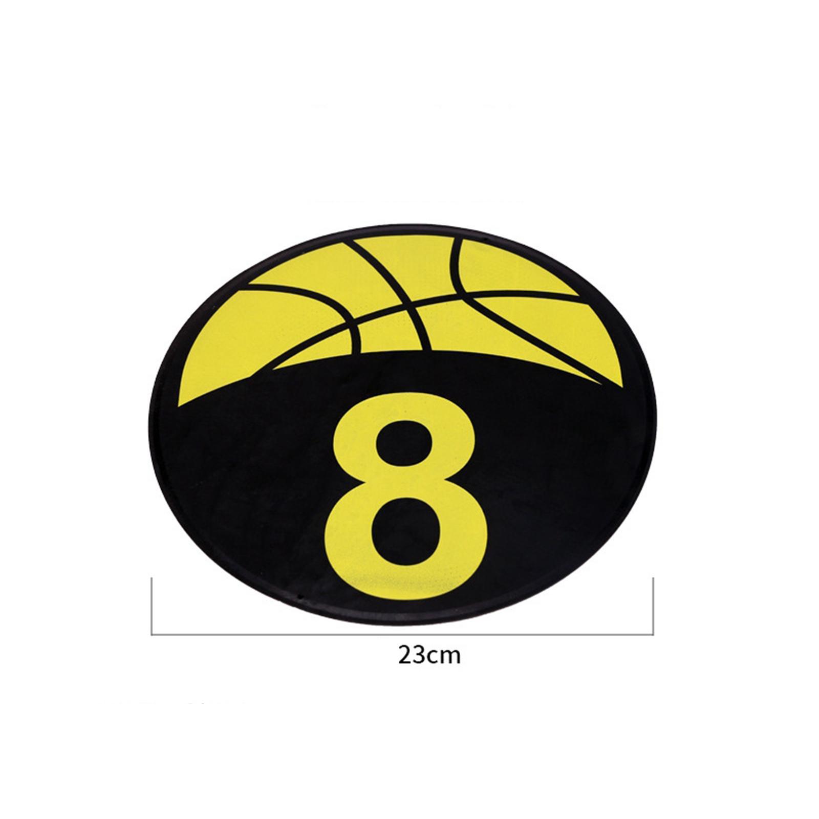 10Pcs Basketball Spot Markers Flat Disc Markers Gym Floor Anti Slip Footstep Mat Skill Training Mat Trainer Aid for Classroom Drills Soccer Sports