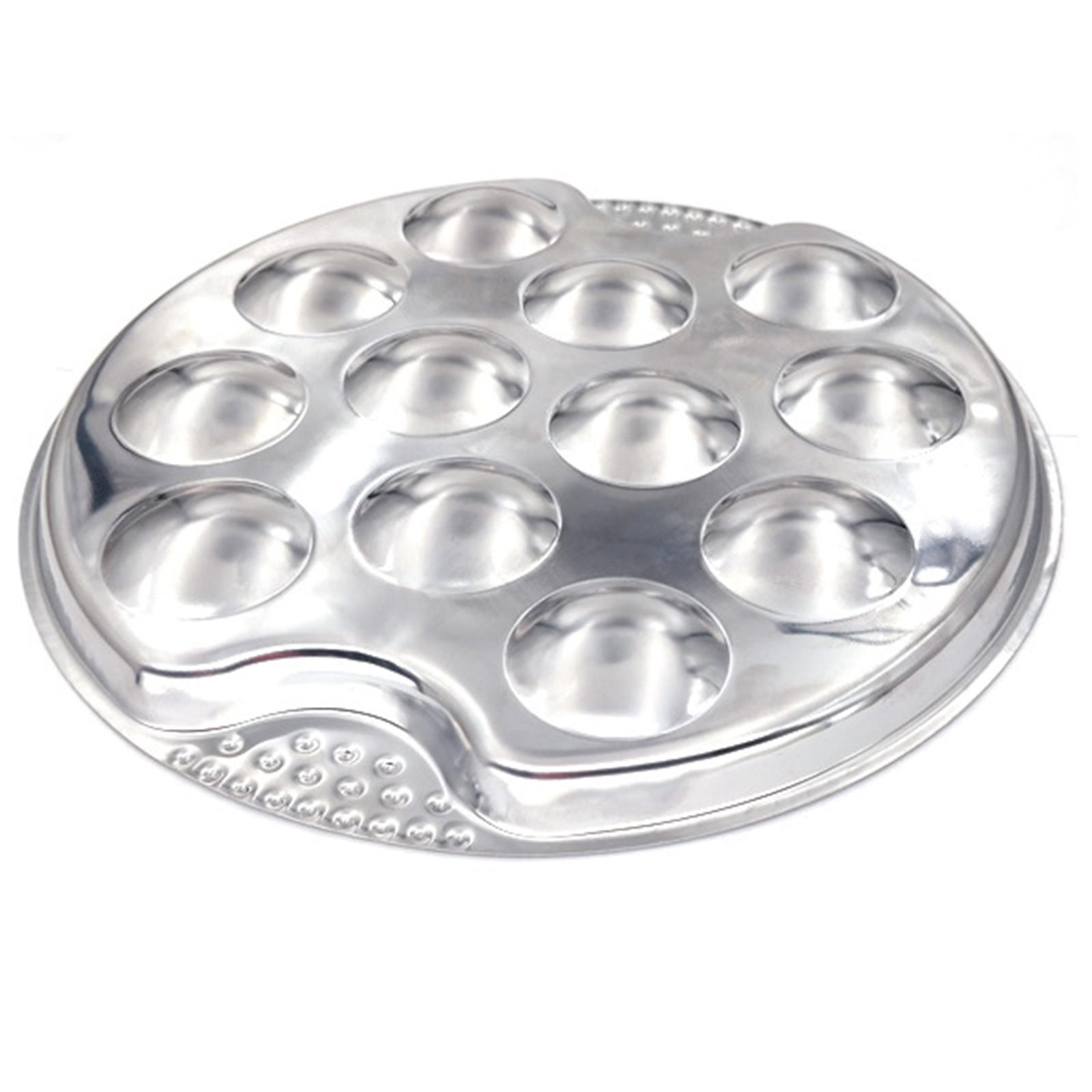 Snail Plate with Escargot Tongs 12 Compartment Holes Tableware for Cooking