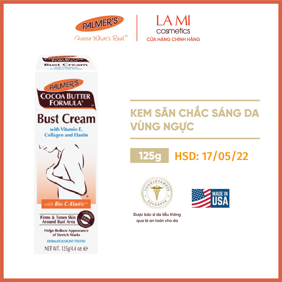 Kem dưỡng săn chắc da vùng ngực Palmer's 125g