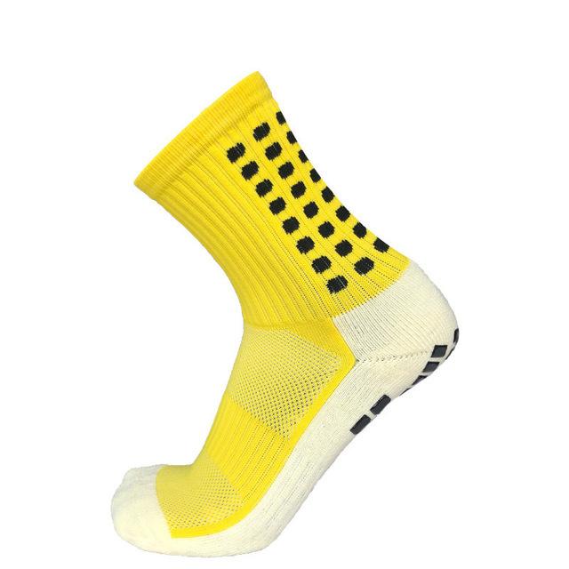 Vớ cotton phong cách mới nhất phim chống trượt đáy khăn dày dày cho nam vớ bóng đá ống giữa thể thao thấm hút mồ hôi vớ bóng rổ ống ngắn