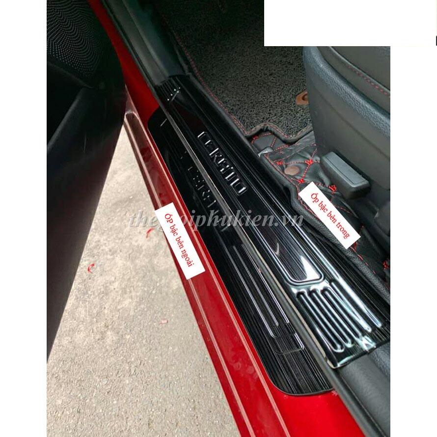 Ốp bậc cửa , nẹp bước chân Kia Cerato 2019-2021 cao cấp -mẫu Titan 8 chi tiết