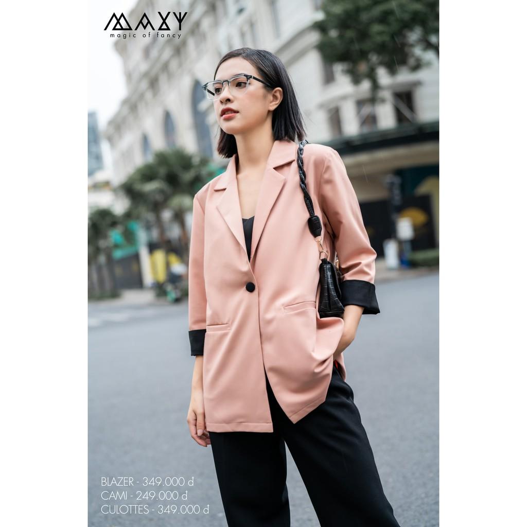 Áo khoác blazer phong cách Hàn Quốc nude blazer Maxy Workshop