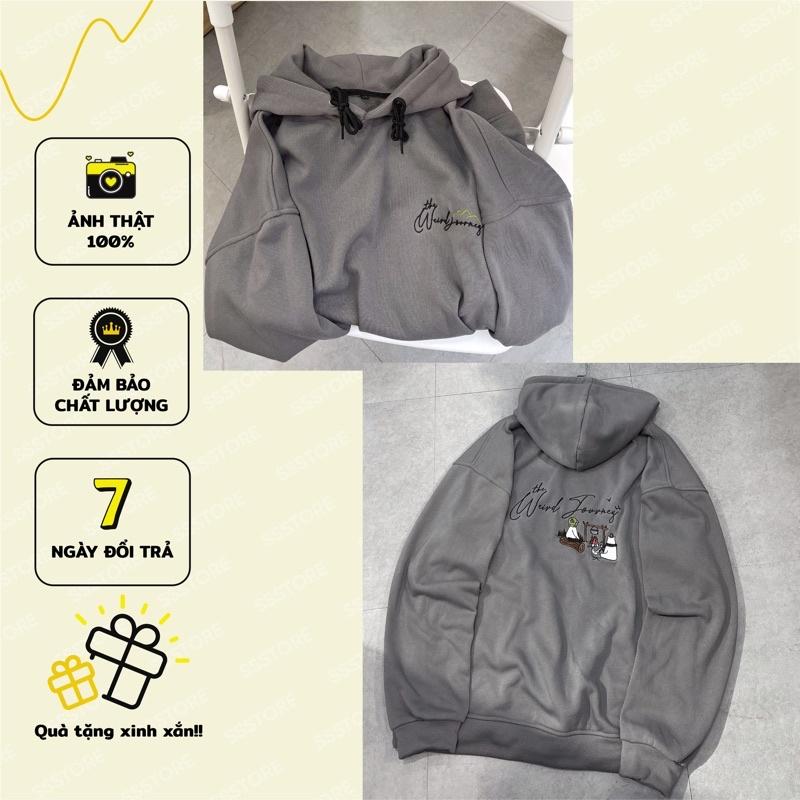 Áo Hoodie THE WEIRD màu xám unisex ảnh thật SSSTore