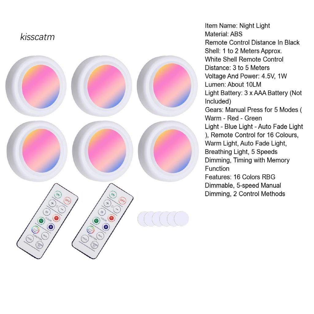Set 6 Đèn Ngủ Không Dây 2 Nút Điều Khiển