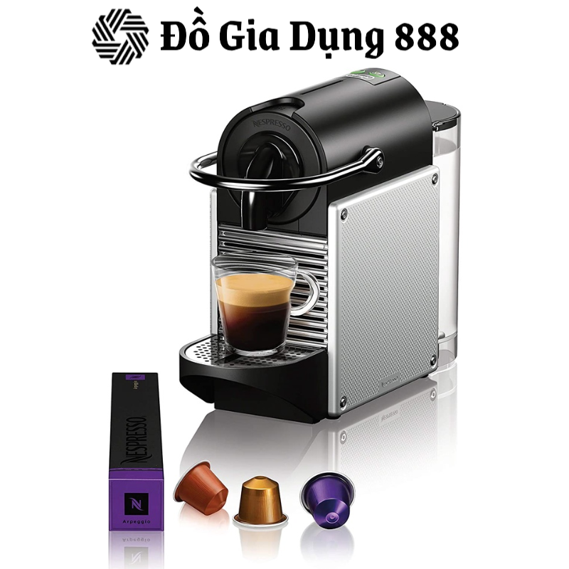 Máy Pha Cà Phê Viên Nén Delonghi Pixie Nespresso EN 124.S, Áp Suất 19Bar, Dung Tích 700ml, Nhập Đức, BH 12 Tháng