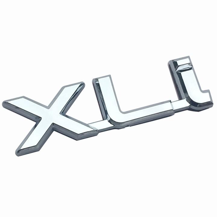 Tem Logo Chữ Nổi XLi Dán trang trí Đuôi Xe