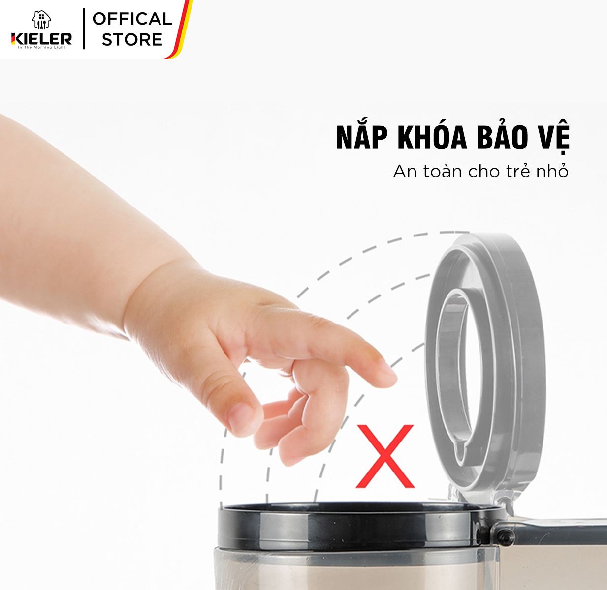 Máy ép chậm trái cây Kieler KL-916G 0,7L Máy ép hoa quả hàng chính hãng Đức công suất mạnh 240W giữ nguyên dưỡng chất Vitamin